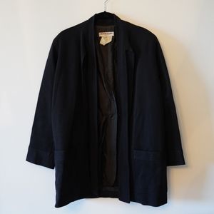 YSL Paris Vintage Black Wool Blazer Suit Jacket